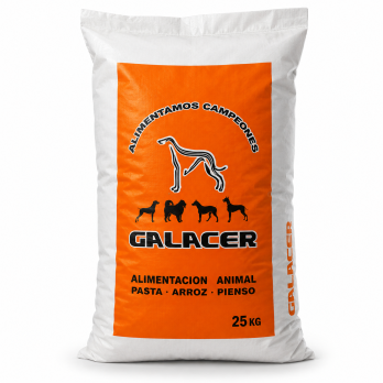 Galacer Pasta Alimentaria para Perros 25 kg | Alimento Complementario Rico en Hidratos de Carbono