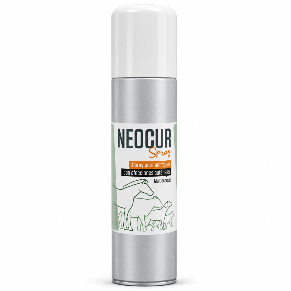 Neocur Spray Plata | Spray Protector con Aluminio para el Cuidado de la Piel de Animales
