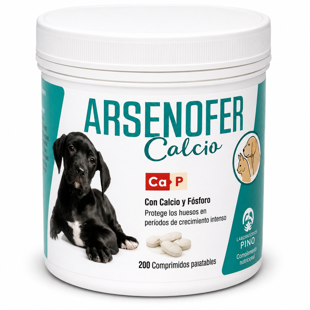 Calcio Fósforo Arsenofer 200 comp. | Suplemento Mineral para Perros y Gatos