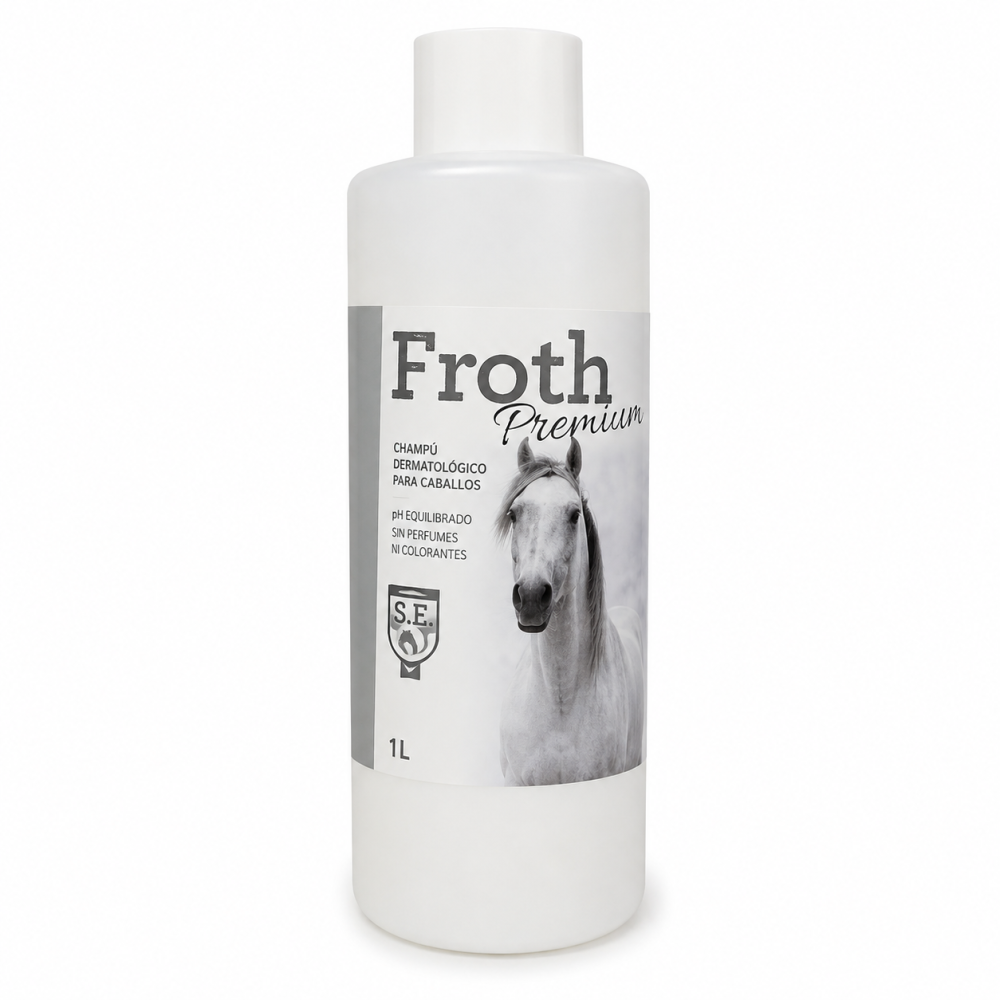 FROTH PREMIUM S.E. 1 L | Champú Dermatológico para Caballos con pH Fisiológico