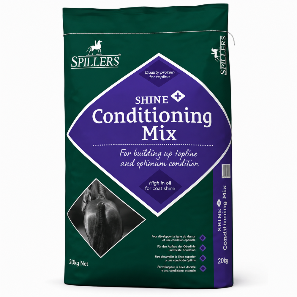 SPILLERS Shine + Conditioning Mix 20 kg | Alimento Completo para Caballos con Brillo y Condición Corporal