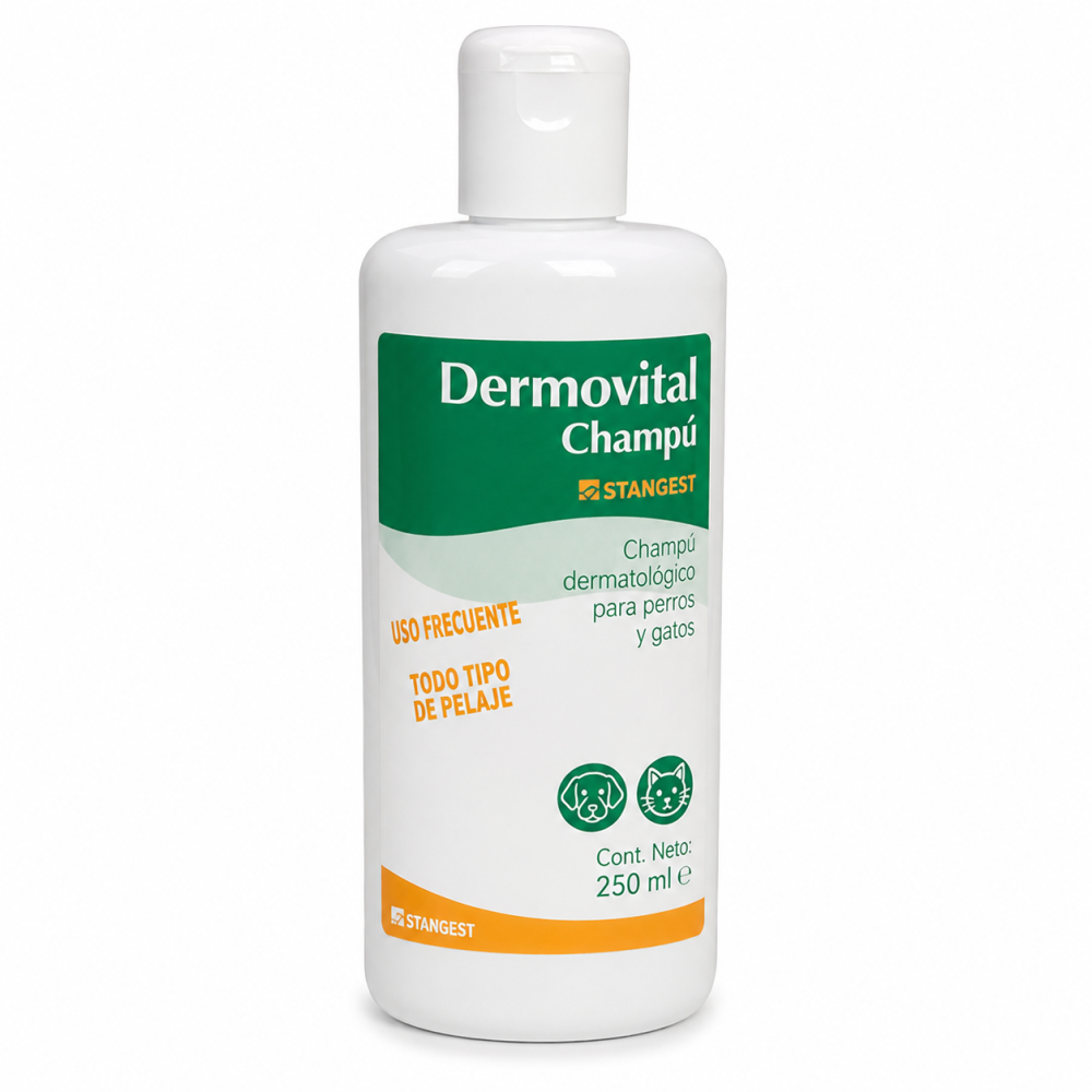 Stangest Dermovital Champú 250 ml | Champú Dermatológico para Perros y Gatos