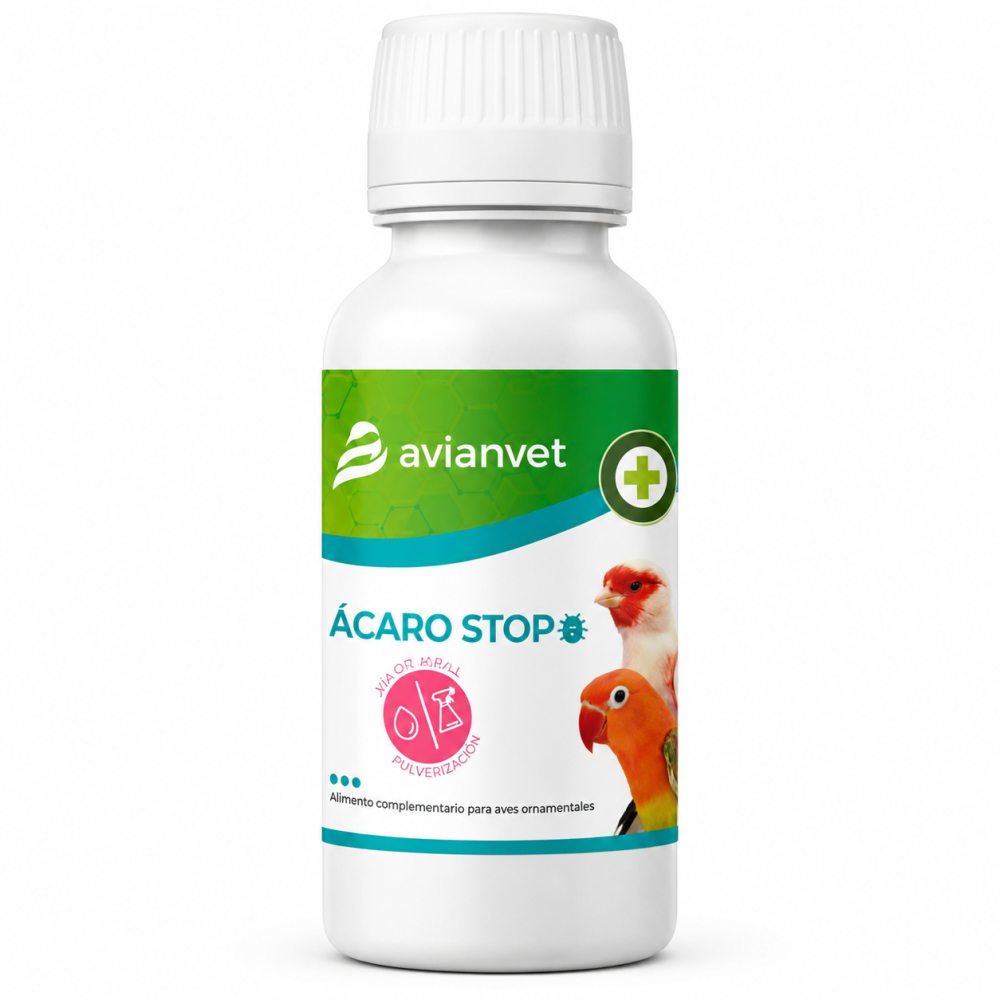 Acaro Stop Avianvet 15 ml| Suplemento Natural para Ácaros Rojos y de las Vías Respiratorias